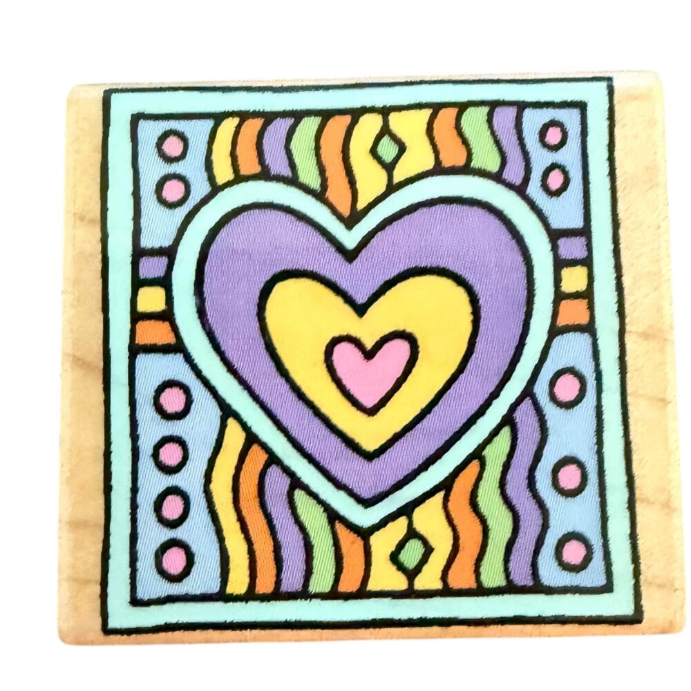 Hero Arts Hearts On Hearts C1085 Rubber Stamp